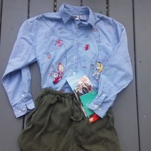 *Vintage* Disney Denim Alice in Wonderland Shirt